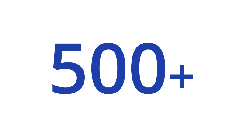 500 plus.