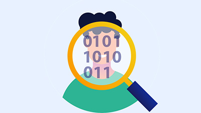 An illustration depicting how Visa protets user data.
