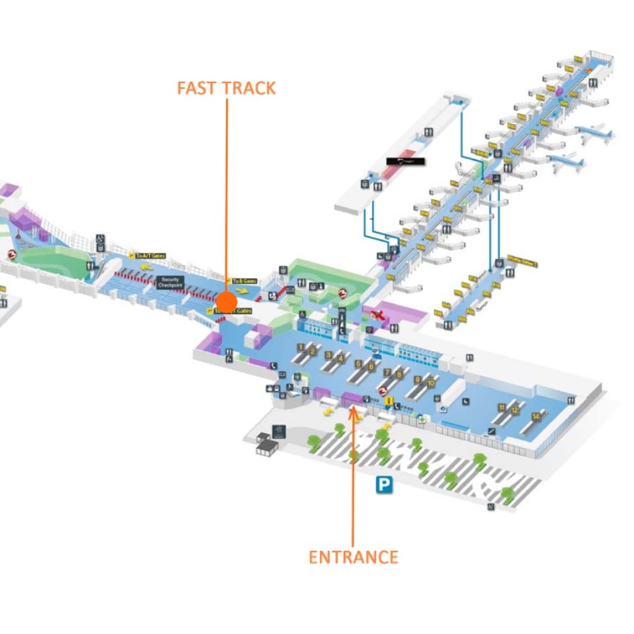 A map of Fast Track points in Brussels